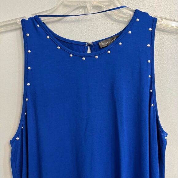 Vince Camuto Blue Studded Top - Picture 3 of 8